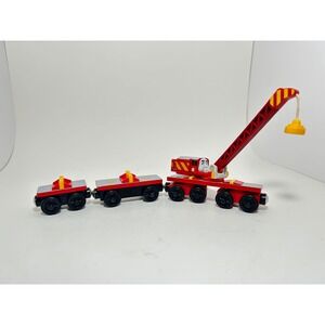 Thomas & Friends Wooden Railway Rocky Crane with Front and Back Cars 1128WJ00